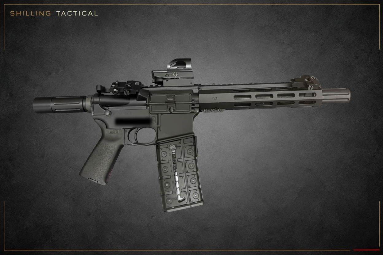 AM-15 Pistol 8 inch barrel 300 AAC Blackout completed build